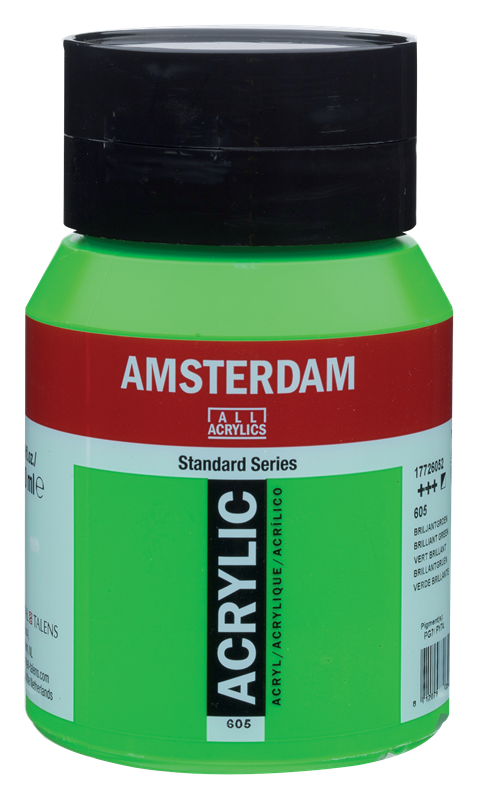 Amsterdam Standard Series Acrylique Pot 500 ml Vert Brillant 605
