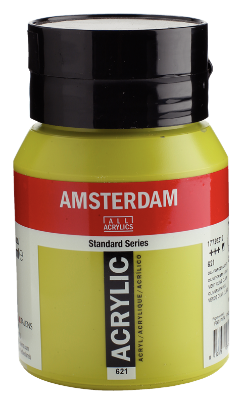 Amsterdam Standard Series Acrylique Pot 500 ml Vert Olive Clair 621