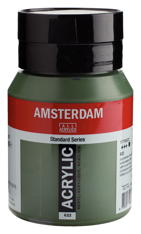 Amsterdam Standard Series Acrylique Pot 500 ml Vert Olive Foncé 622