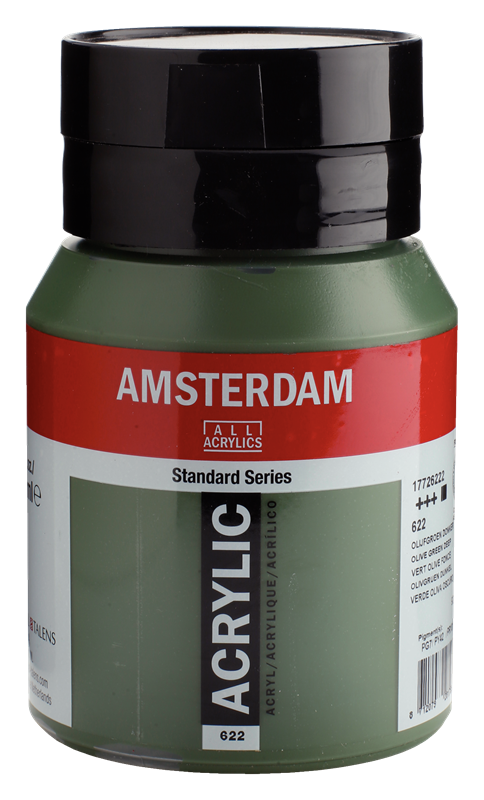 Amsterdam Standard Series Acrylverf Pot 500 ml Olijfgroen Donker 622