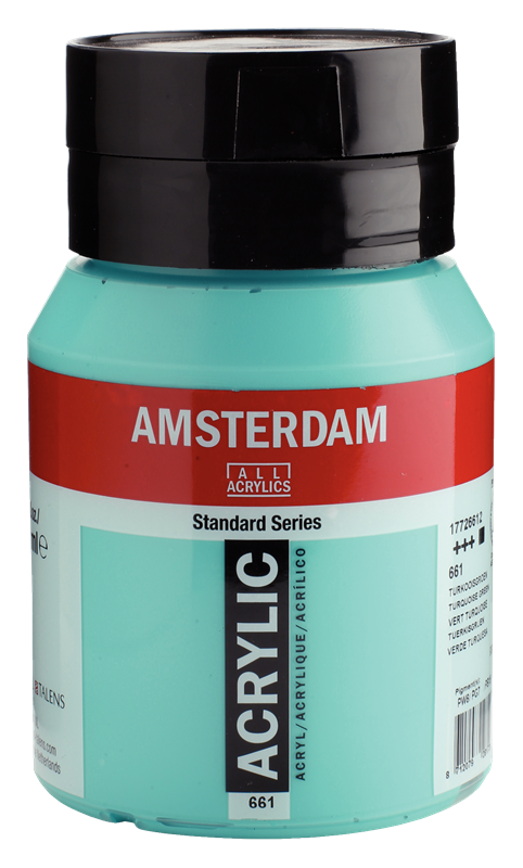Amsterdam Standard Series Acrylverf Pot 500 ml Turkooisgroen 661