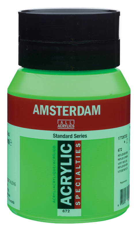 Amsterdam Standard Series Acrylique Pot 500 ml Vert Reflex 672