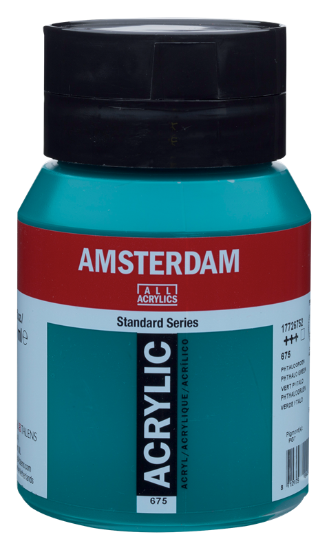 Amsterdam Standard Series Acrylique Pot 500 ml Vert de Phtalo 675