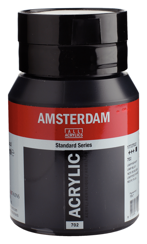 Amsterdam Standard Series Acrylique Pot 500 ml Noir de Bougie 702