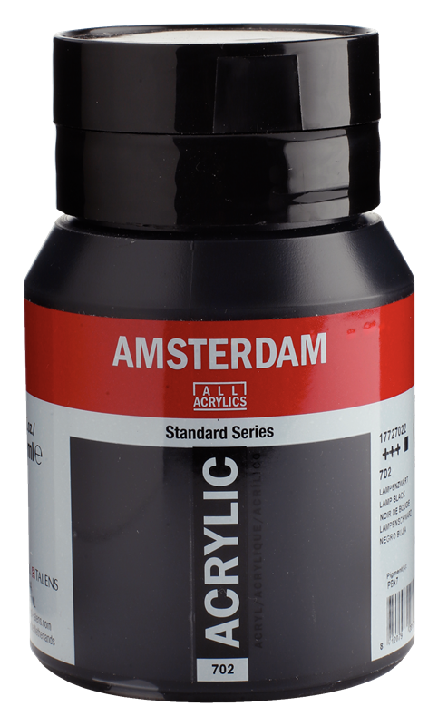 Amsterdam Standard Series Acrylverf Pot 500 ml Lampenzwart 702