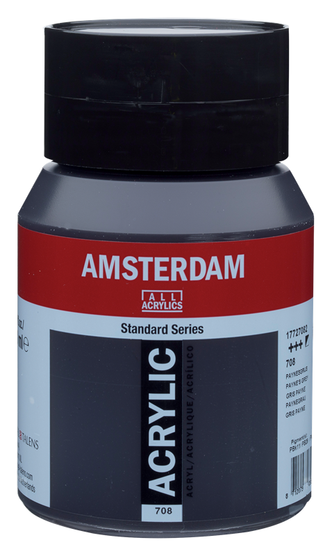 Amsterdam Standard Series Acrylique Pot 500 ml Gris de Payne 708