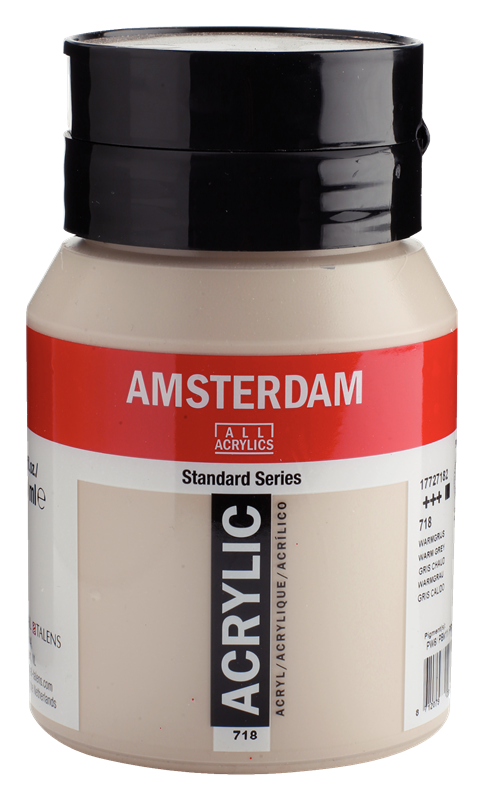 Amsterdam Standard Series Acrylique Pot 500 ml Gris Chaud 718