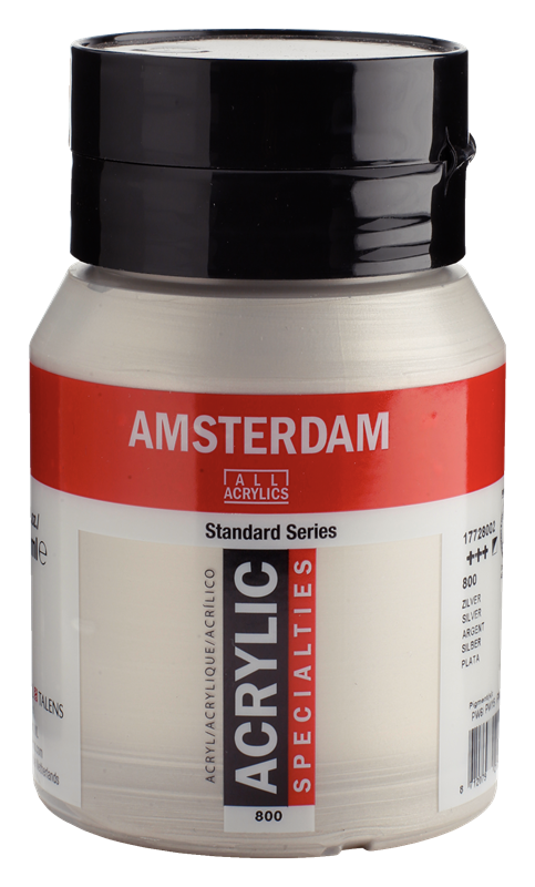 Amsterdam Standard Series Acrylverf Pot 500 ml Zilver 800