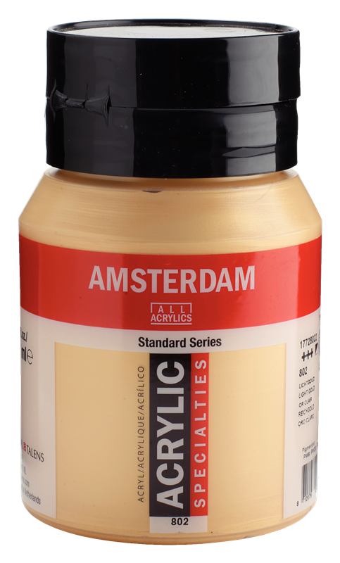 Amsterdam Standard Series Acrylique Pot 500 ml Or Clair 802