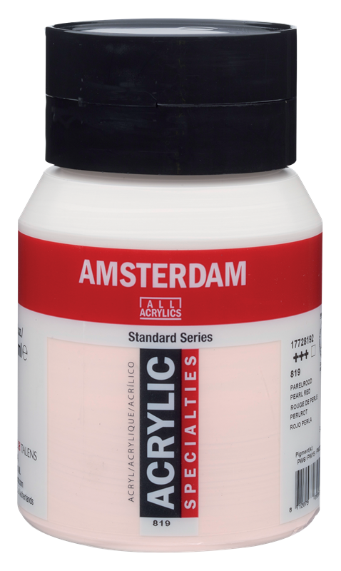 Amsterdam Standard Series Acrylique Pot 500 ml Rouge de Perle 819