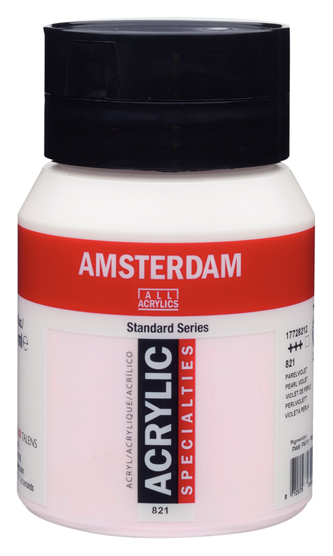 Amsterdam Standard Series Acrylique Pot 500 ml Violet de Perle 821
