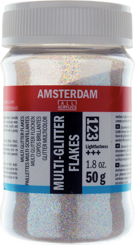 Amsterdam Flocons de Paillettes Multicolores 50 G 123 Pot 75 ml