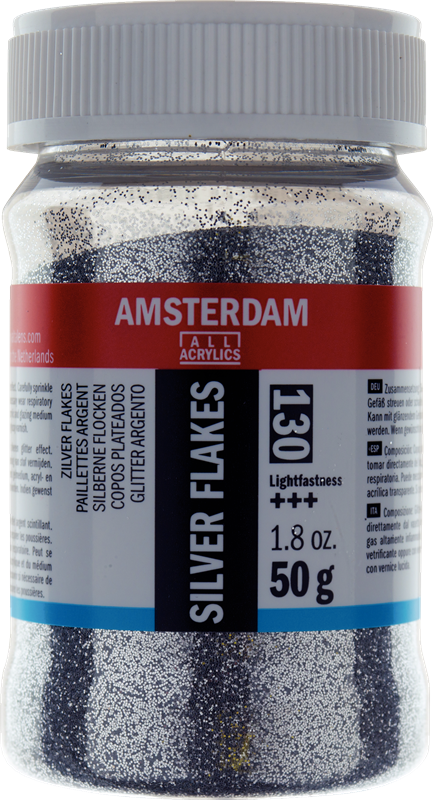Amsterdam Flocons Argent 50 G 130 Pot 75 ml