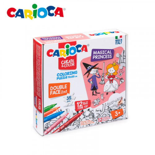 CARIOCA coloring puzzle MAGICAL PRINCES 70x50cm incl 12 stiften