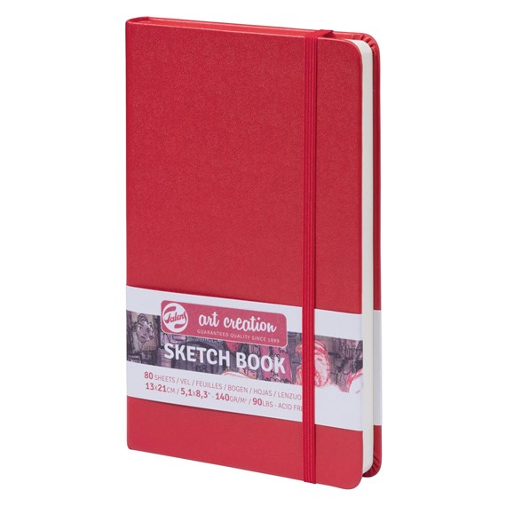 Talens Art Creation Schetsboek Rood 13 x 21 cm 140 g 80 Vellen