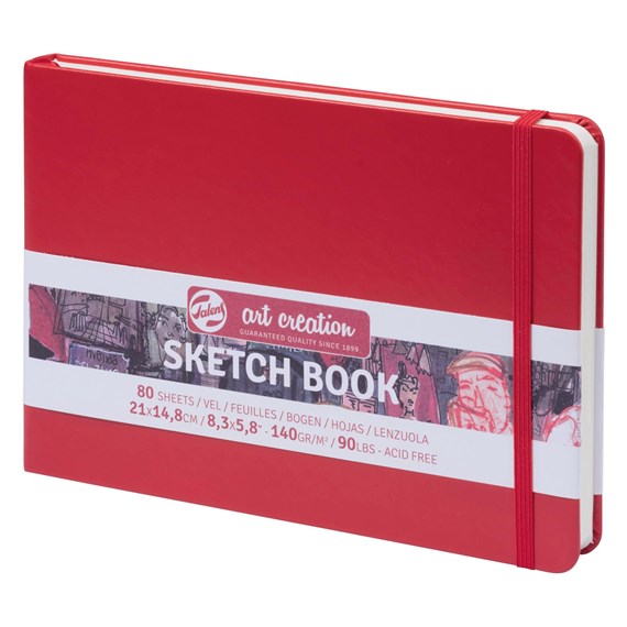 Talens Art Creation Schetsboek Rood 14.8 x 21 cm 140 g 80 Vellen