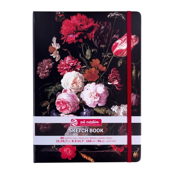 Talens Art Creation Schetsboek Stilleven met bloemen in een glazen vaas | 21 x 2